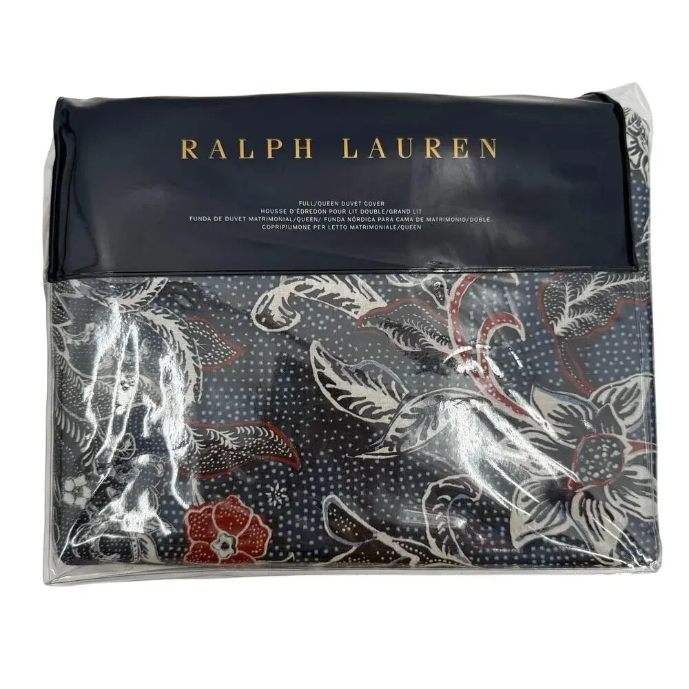 Ralph Lauren Home Full/Queen Duvet Cover Mirabelle 92 x 96 NWT Indigo Blue $375